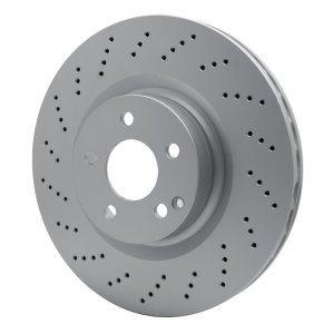 Mercedes-Benz C250 Brake Rotor (1) - Front - R1 Concepts - GEOSPEC Coated Rotor - Drilled - `10-`17